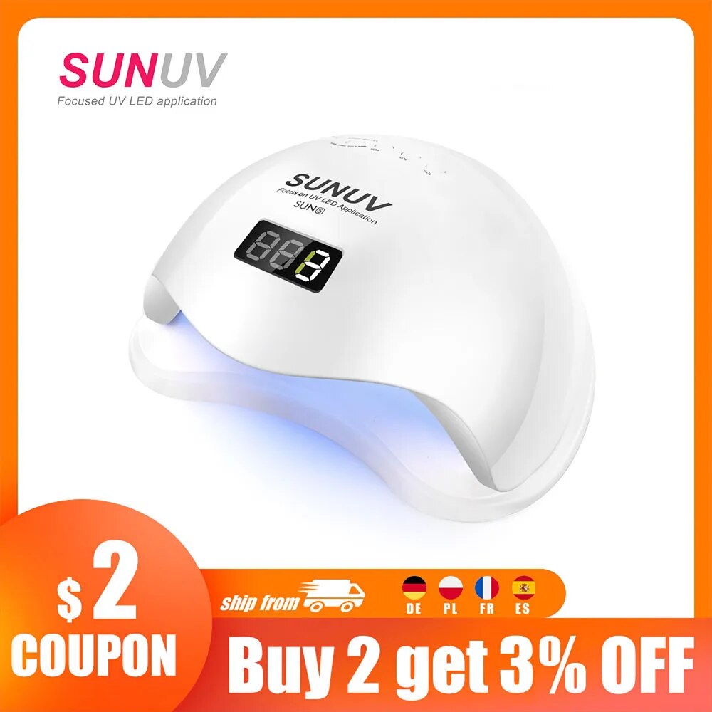 SUNUV SUN5  UV LED  ,  ̾   ȭ , ϴ 30s/60s Ÿ̸ LCD ÷ , 48W